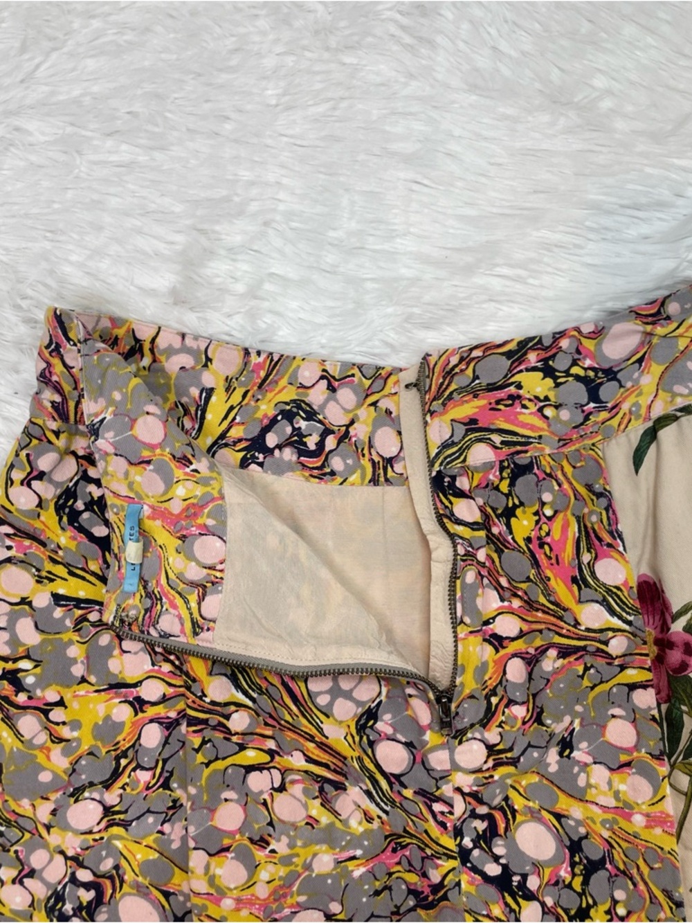Anthropologie Leifnotes Mini Skirt Womens Size 12 Fortress Floral Pleated Short - Picture 7 of 11